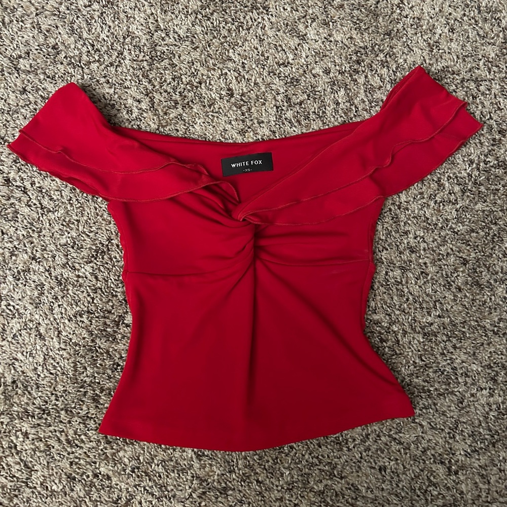 White fox Off-Shoulder Top
